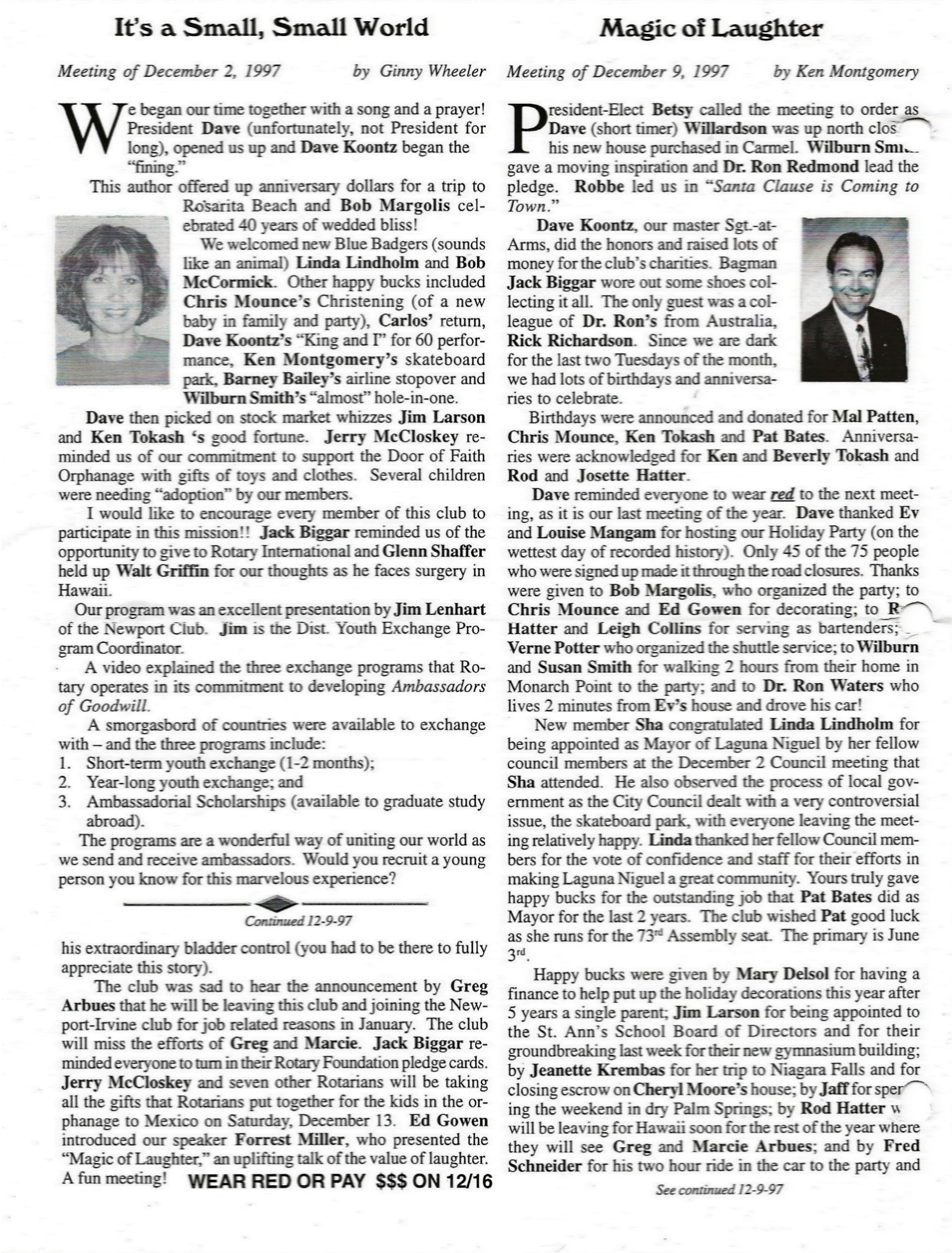Small World Newsletter